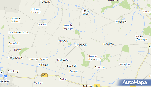 mapa Łykoszyn, Łykoszyn na mapie Targeo