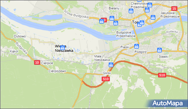 mapa Mała Nieszawka, Mała Nieszawka na mapie Targeo