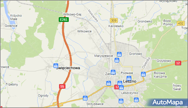mapa Maryszewice, Maryszewice na mapie Targeo