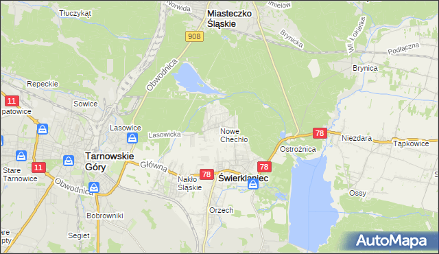 mapa Nowe Chechło, Nowe Chechło na mapie Targeo