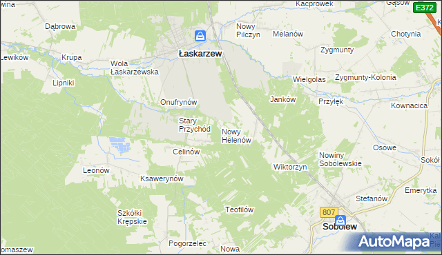 mapa Nowy Helenów, Nowy Helenów na mapie Targeo
