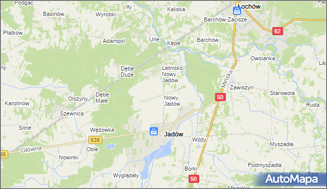 mapa Nowy Jadów, Nowy Jadów na mapie Targeo