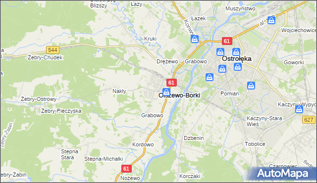 mapa Olszewo-Borki, Olszewo-Borki na mapie Targeo