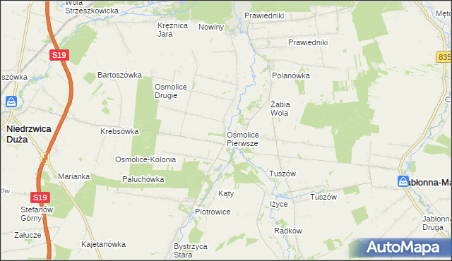 mapa Osmolice Pierwsze, Osmolice Pierwsze na mapie Targeo