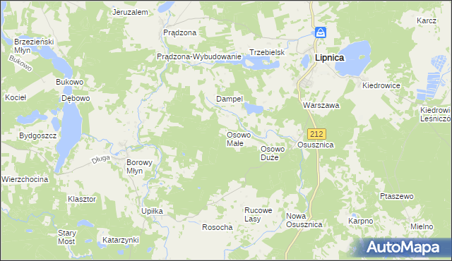 mapa Osowo Małe, Osowo Małe na mapie Targeo