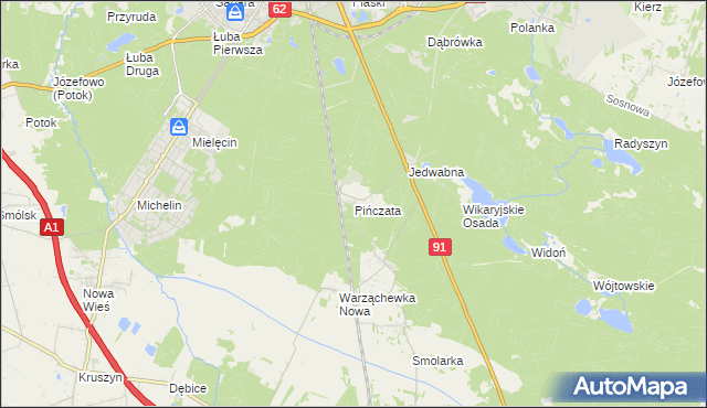 mapa Pińczata, Pińczata na mapie Targeo