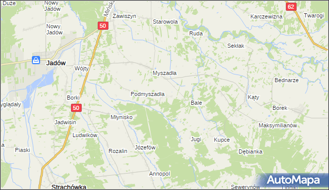 mapa Podbale, Podbale na mapie Targeo
