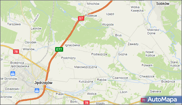 mapa Podlaszcze, Podlaszcze na mapie Targeo