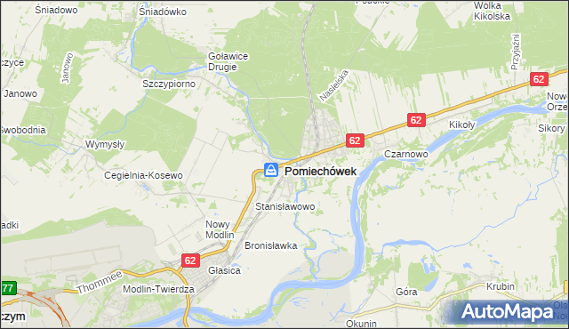 mapa Pomiechówek, Pomiechówek na mapie Targeo