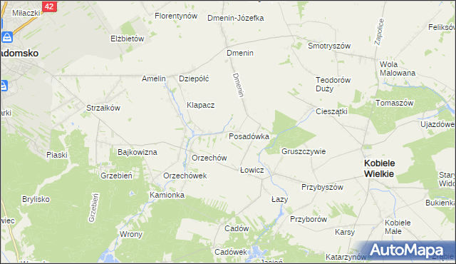 mapa Posadówka, Posadówka na mapie Targeo