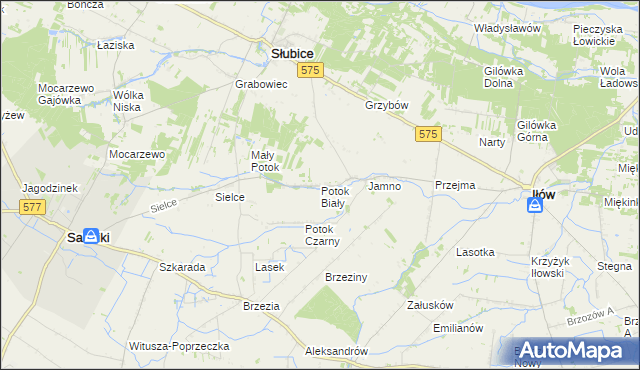 mapa Potok Biały, Potok Biały na mapie Targeo