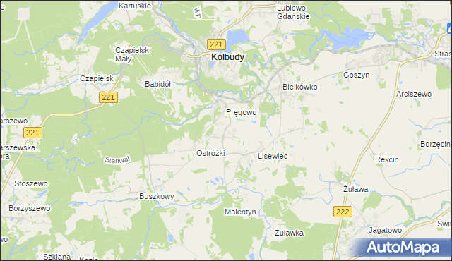 mapa Pręgowo Górne, Pręgowo Górne na mapie Targeo