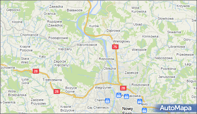 mapa Rdziostów, Rdziostów na mapie Targeo