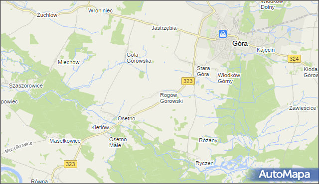 mapa Rogów Górowski, Rogów Górowski na mapie Targeo