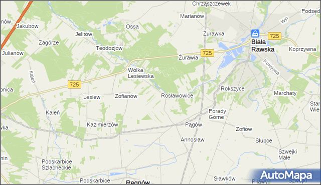 mapa Rosławowice, Rosławowice na mapie Targeo