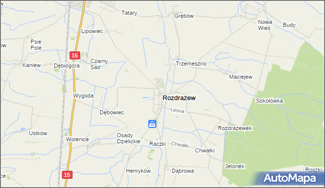 mapa Rozdrażew, Rozdrażew na mapie Targeo