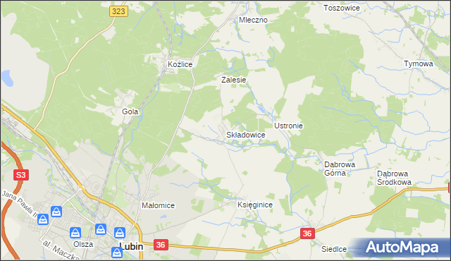 mapa Składowice, Składowice na mapie Targeo