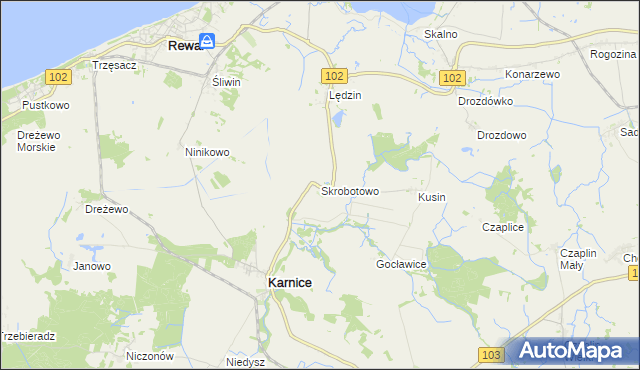 mapa Skrobotowo, Skrobotowo na mapie Targeo