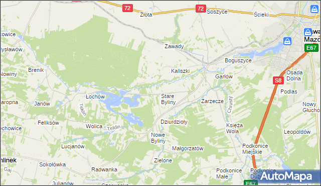 mapa Stare Byliny, Stare Byliny na mapie Targeo