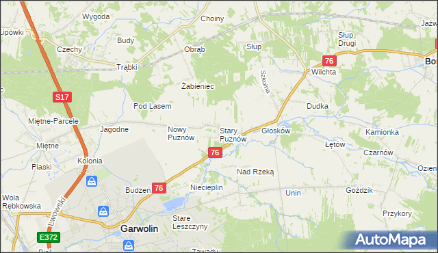 mapa Stary Puznów, Stary Puznów na mapie Targeo