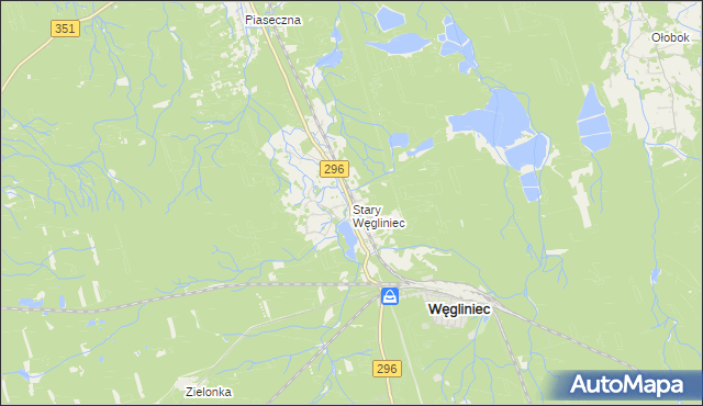 mapa Stary Węgliniec, Stary Węgliniec na mapie Targeo