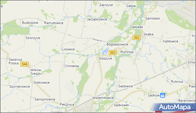 mapa Stoszyce, Stoszyce na mapie Targeo