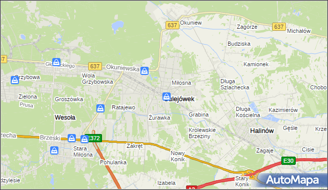 mapa Sulejówek, Sulejówek na mapie Targeo