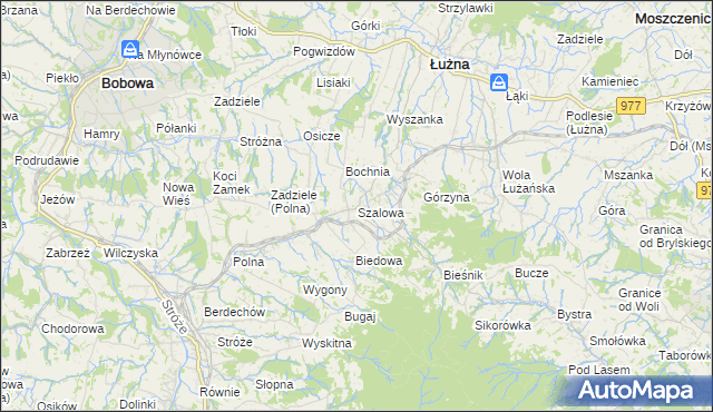 mapa Szalowa, Szalowa na mapie Targeo