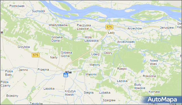 mapa Uderz, Uderz na mapie Targeo