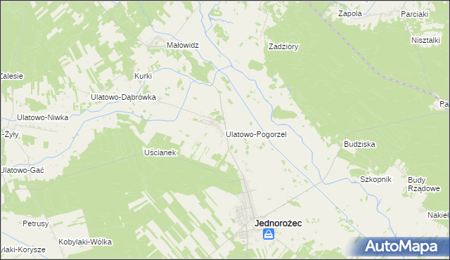 mapa Ulatowo-Pogorzel, Ulatowo-Pogorzel na mapie Targeo