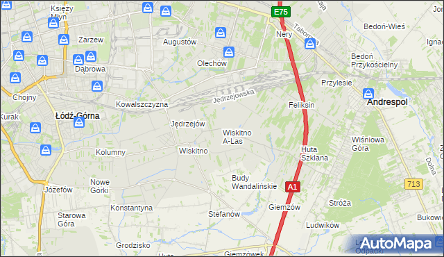 mapa Wiskitno A-Las, Wiskitno A-Las na mapie Targeo