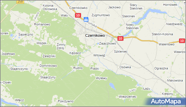 mapa Witowąż, Witowąż na mapie Targeo