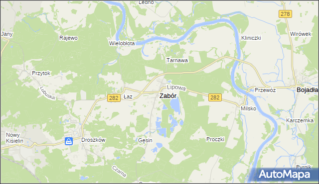 mapa Zabór, Zabór na mapie Targeo