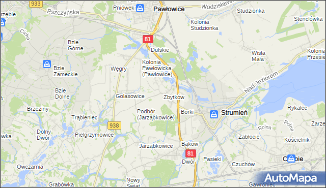 mapa Zbytków, Zbytków na mapie Targeo