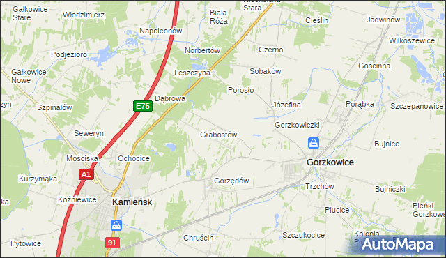 mapa Żuchowice, Żuchowice na mapie Targeo