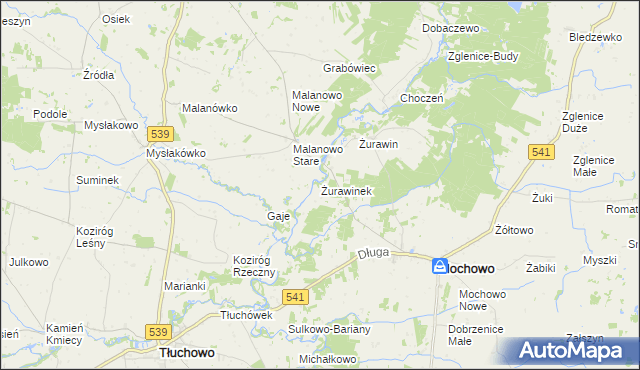 mapa Żurawinek, Żurawinek na mapie Targeo