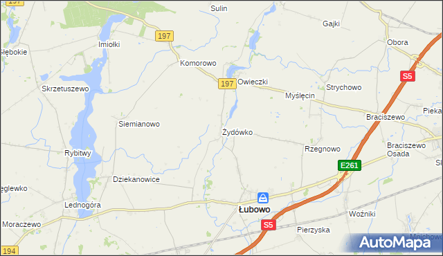 mapa Żydówko, Żydówko na mapie Targeo