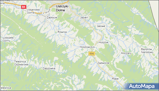 mapa Hoszowczyk, Hoszowczyk na mapie Targeo