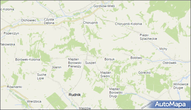 mapa Józefów gmina Gorzków, Józefów gmina Gorzków na mapie Targeo