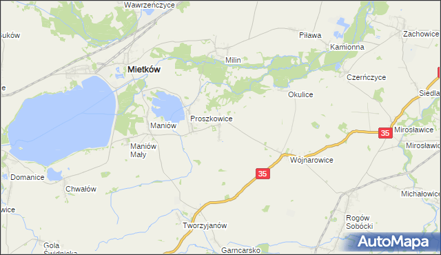 mapa Maniów Wielki, Maniów Wielki na mapie Targeo