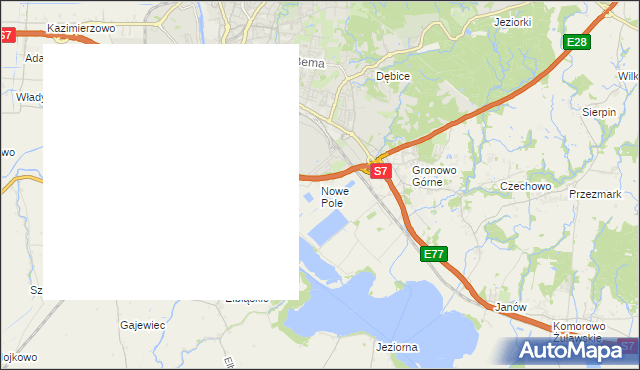 mapa Nowe Pole gmina Elbląg, Nowe Pole gmina Elbląg na mapie Targeo