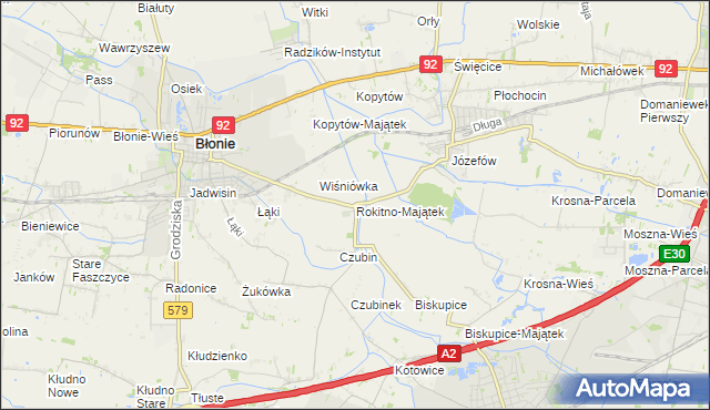 mapa Rokitno-Majątek, Rokitno-Majątek na mapie Targeo