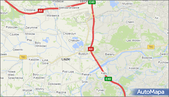 mapa Kryspinów, Kryspinów na mapie Targeo