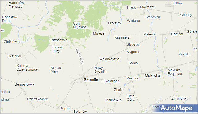 mapa Walenczyzna, Walenczyzna na mapie Targeo