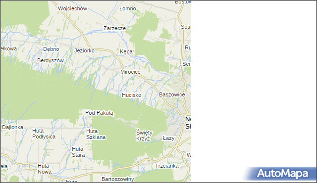 mapa Baszowice, Baszowice na mapie Targeo