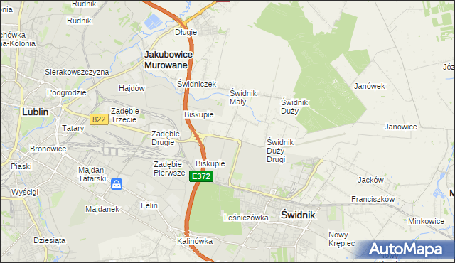 mapa Kolonia Świdnik Mały, Kolonia Świdnik Mały na mapie Targeo