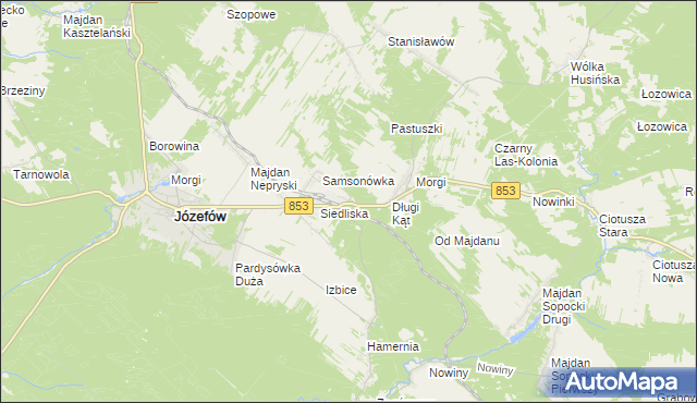 mapa Długi Kąt-Osada, Długi Kąt-Osada na mapie Targeo