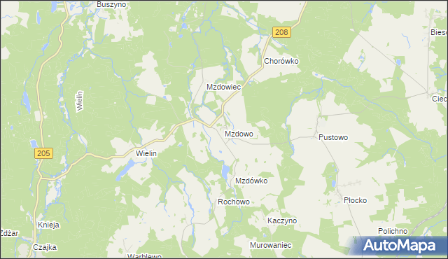 mapa Mzdowo, Mzdowo na mapie Targeo