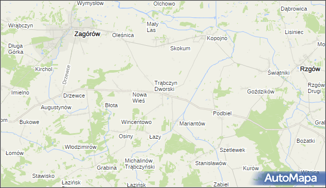 mapa Trąbczyn, Trąbczyn na mapie Targeo