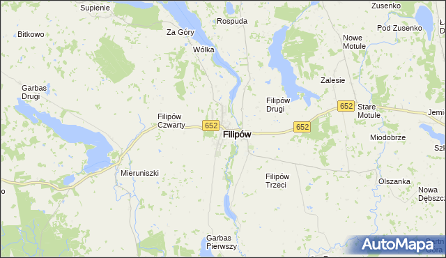 mapa Filipów powiat suwalski, Filipów powiat suwalski na mapie Targeo